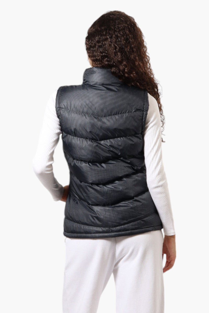 Super Triple Goose Grid Pattern Bubble Vest - Black - Womens Vests - Canada Weather Gear