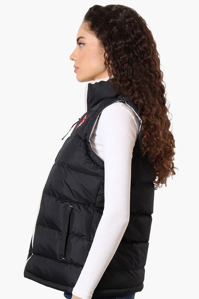 Canada Weather Gear Fleece Lined Collar Bubble Vest - Black - Womens Vests - Canada Weather Gear