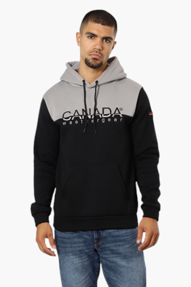 Canada Weather Gear Colour Block Embroidered Logo Hoodie - Grey - Mens Hoodies & Sweatshirts - Canada Weather Gear