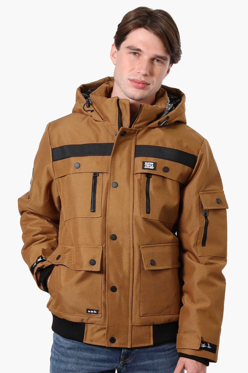 Super Triple Goose Heat Retention Lining Bomber Jacket - Camel - Mens Bomber Jackets - Canada Weather Gear