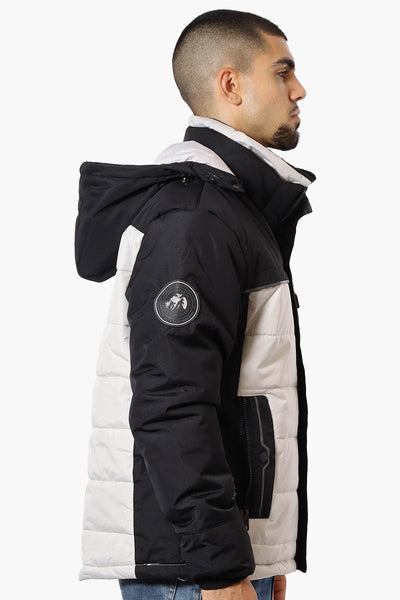 Super Triple Goose Contrast Detail Bubble Bomber Jacket - Stone - Mens Bomber Jackets - Canada Weather Gear