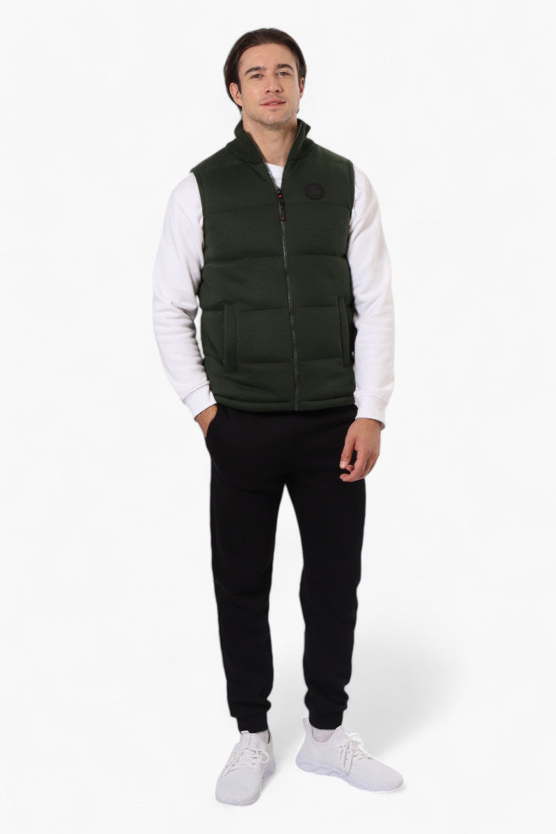 Canada Weather Gear Solid Sweater Knit Puffer Vest - Green - Mens Vests - Canada Weather Gear