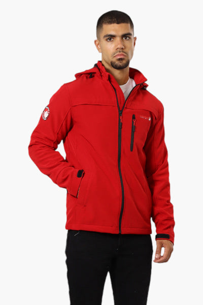 Canada Weather Gear Hooded Fleece Lined Lightweight Jacket - Red - Mens Lightweight Jackets - Canada Weather Gear