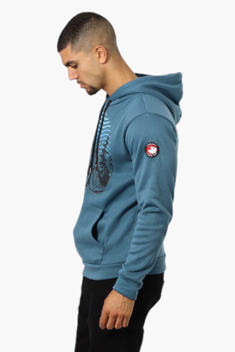 Canada Weather Gear Camping Print Hoodie - Teal - Mens Hoodies & Sweatshirts - Canada Weather Gear