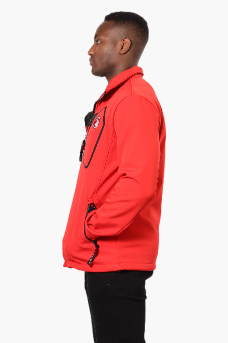 Canada Weather Gear Fleece Lined Zip Pocket Lightweight Jacket - Red - Mens Lightweight Jackets - Canada Weather Gear