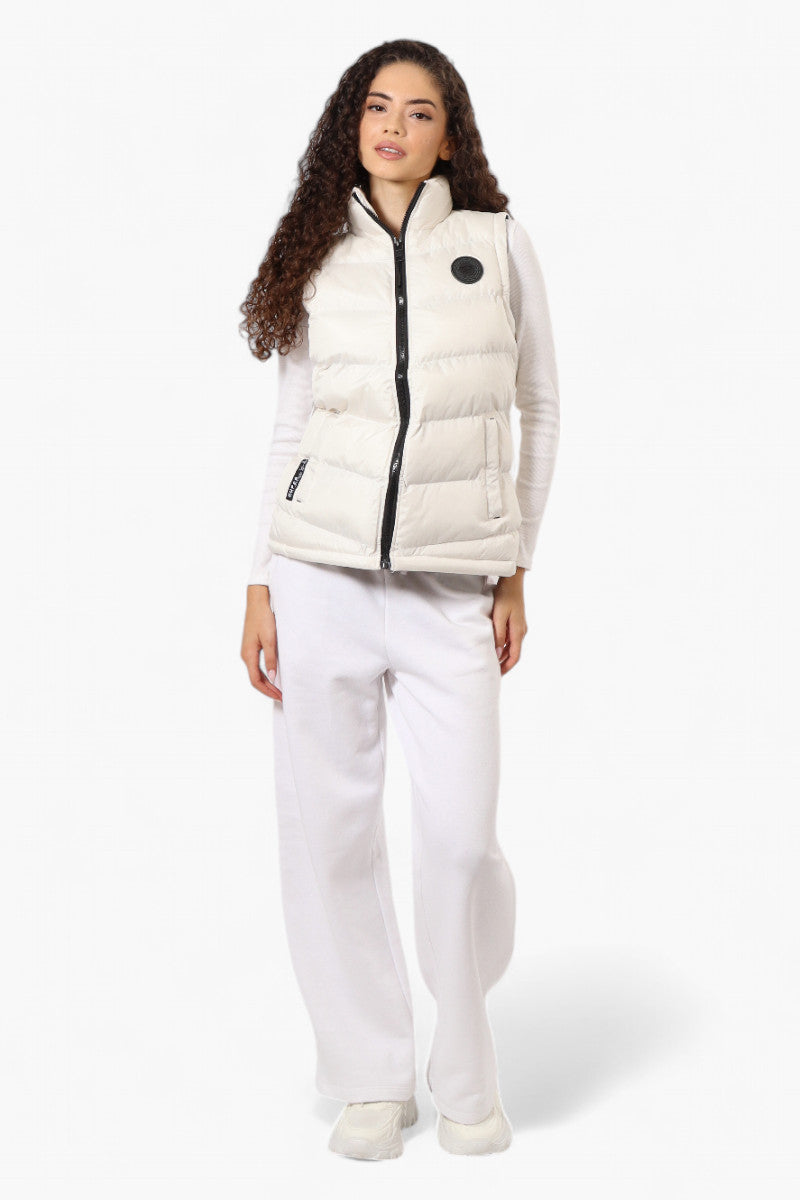 Super Triple Goose Solid Bubble Vest - White - Womens Vests - Canada Weather Gear