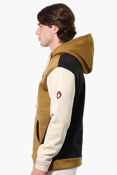 Canada Weather Gear Colour Block Hoodie - Brown - Mens Hoodies & Sweatshirts - Canada Weather Gear