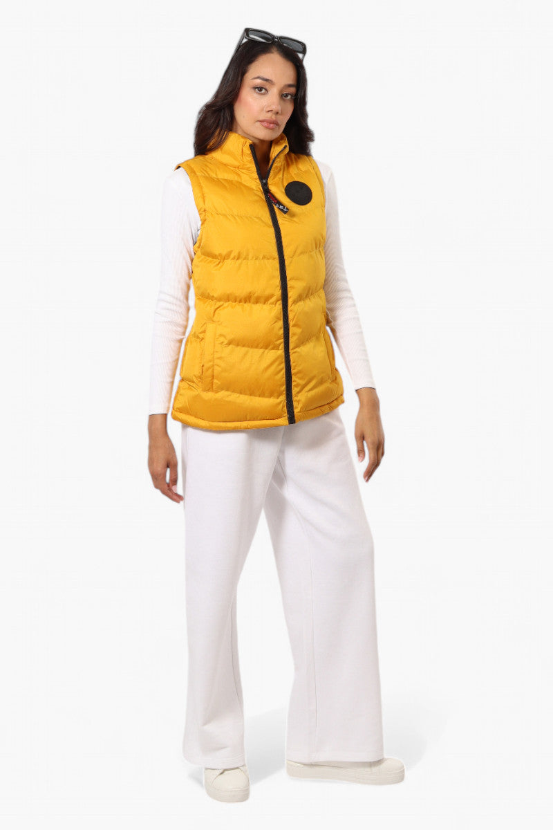 Canada Weather Gear Solid Bubble Vest - Mustard - Womens Vests - Canada Weather Gear