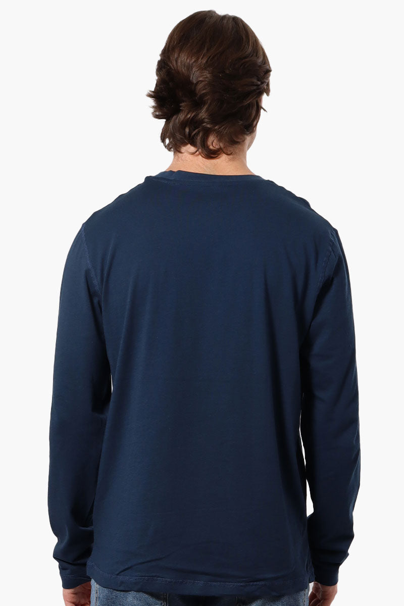 Canada Weather Gear Logo Sleeve Long Sleeve Top - Navy - Mens Long Sleeve Tops - Canada Weather Gear