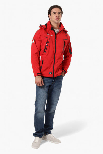 Canada Weather Gear Hooded 5 Zip Pocket Lightweight Jacket - Red - Mens Lightweight Jackets - Canada Weather Gear