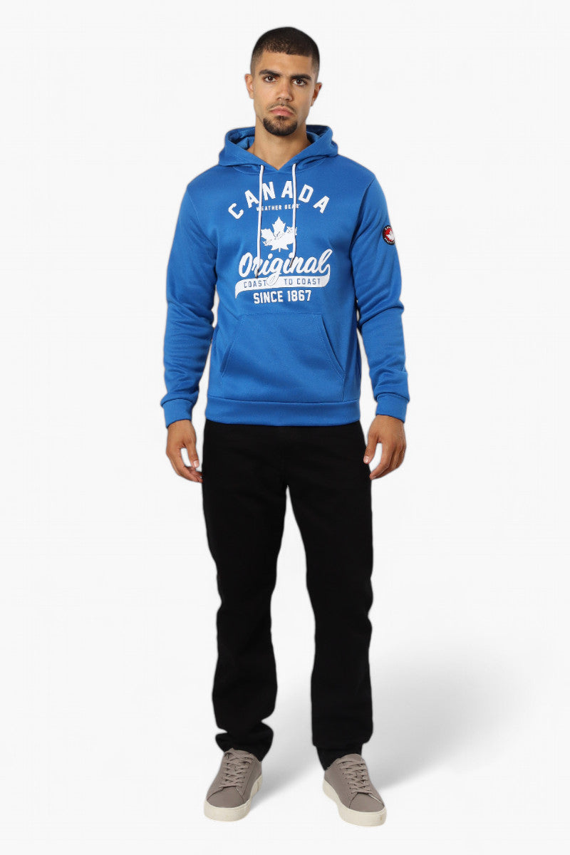 Canada Weather Gear Coast To Coast Print Hoodie - Blue - Mens Hoodies & Sweatshirts - Canada Weather Gear