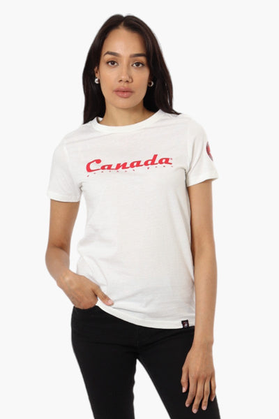 Canada Weather Gear Canada Print Tee - White - Womens Tees & Tank Tops - Canada Weather Gear