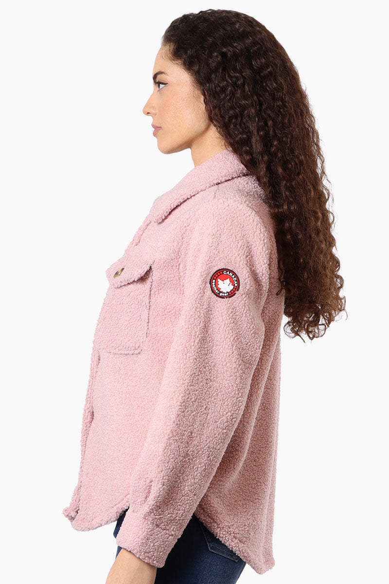 Canada Weather Gear Sherpa Lightweight Jacket - Pink - Womens Lightweight Jackets - Canada Weather Gear