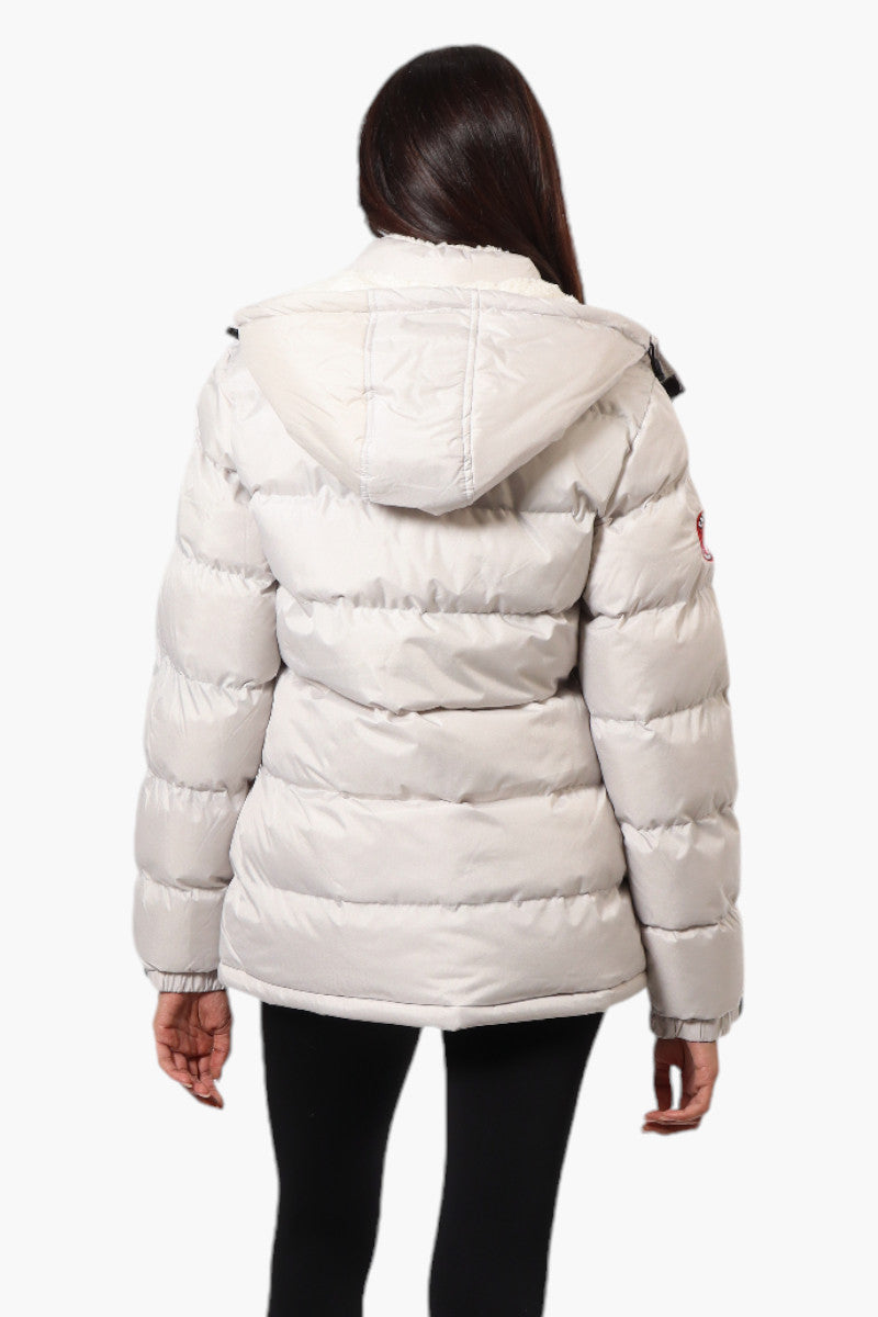 Canada Weather Gear Solid Bubble Bomber Jacket - White - Womens Bomber Jackets - Canada Weather Gear