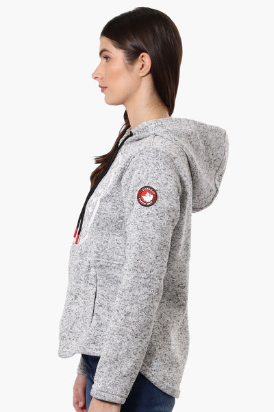 Canada Weather Gear Chest Logo Fleece Hoodie - Grey - Womens Hoodies & Sweatshirts - Canada Weather Gear