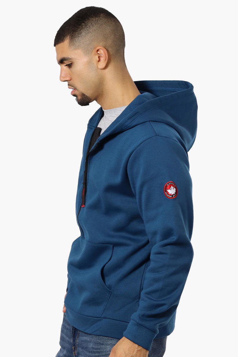 Canada Weather Gear Logo Zipper Detail Hoodie - Navy - Mens Hoodies & Sweatshirts - Canada Weather Gear