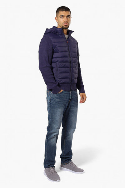 Canada Weather Gear Hooded Sweater Knit Lightweight Jacket - Navy - Mens Lightweight Jackets - Canada Weather Gear