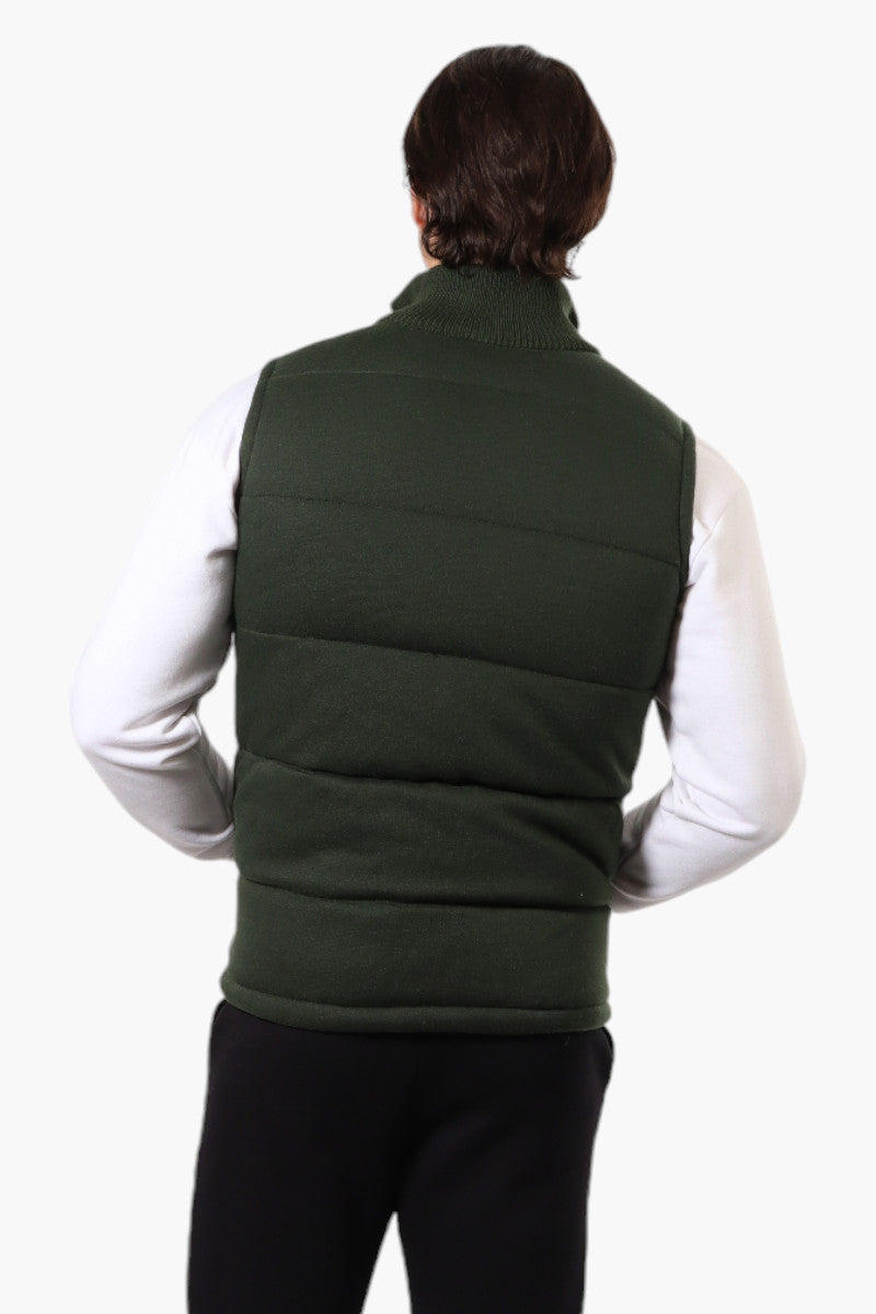 Canada Weather Gear Solid Sweater Knit Puffer Vest - Green - Mens Vests - Canada Weather Gear