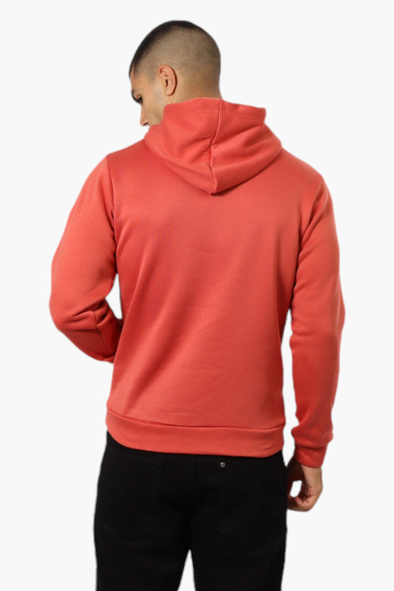 Canada Weather Gear Mountain Outfitters Print Hoodie - Coral - Mens Hoodies & Sweatshirts - Canada Weather Gear