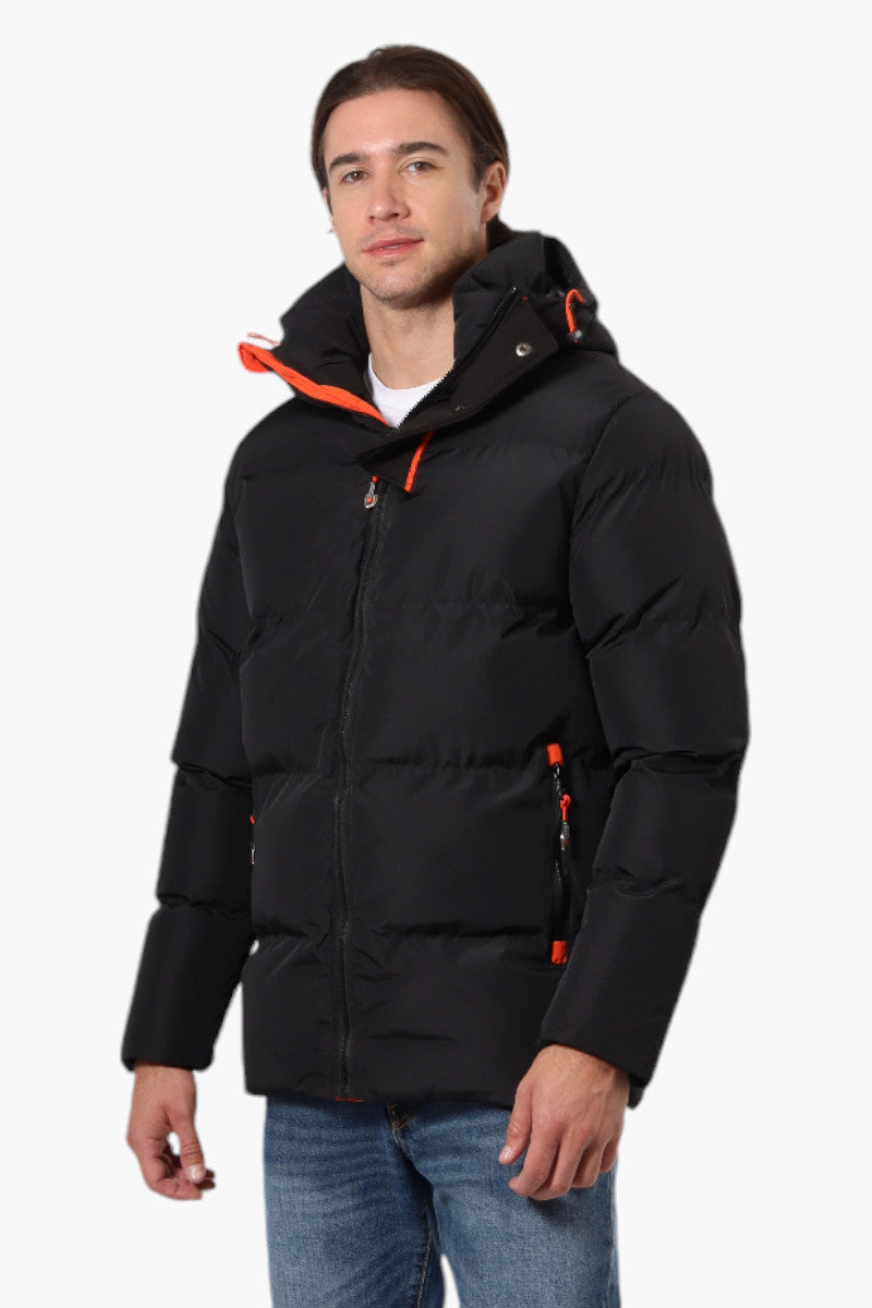 Canada Weather Gear Contrast Trim Bubble Bomber Jacket - Black - Mens Bomber Jackets - Canada Weather Gear