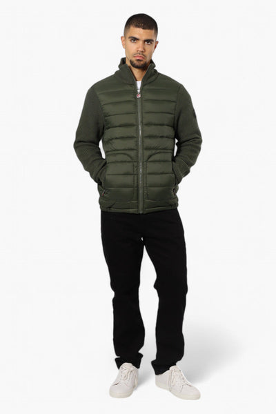 Canada Weather Gear Sweater Knit Polyfill Lightweight Jacket - Olive - Mens Lightweight Jackets - Canada Weather Gear