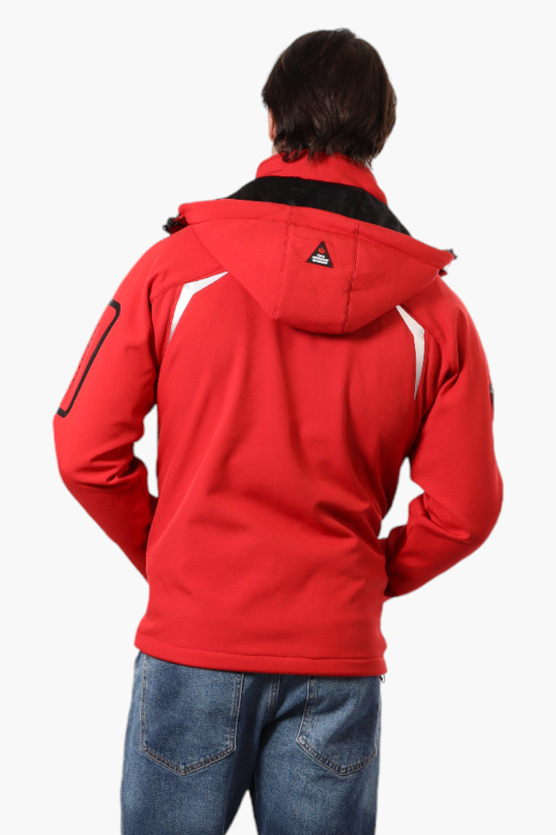 Canada Weather Gear Hooded 5 Zip Pocket Lightweight Jacket - Red - Mens Lightweight Jackets - Canada Weather Gear