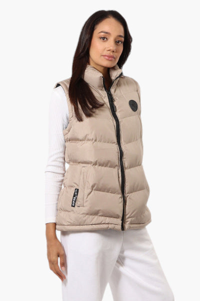 Super Triple Goose Solid Bubble Vest - Beige - Womens Vests - Canada Weather Gear