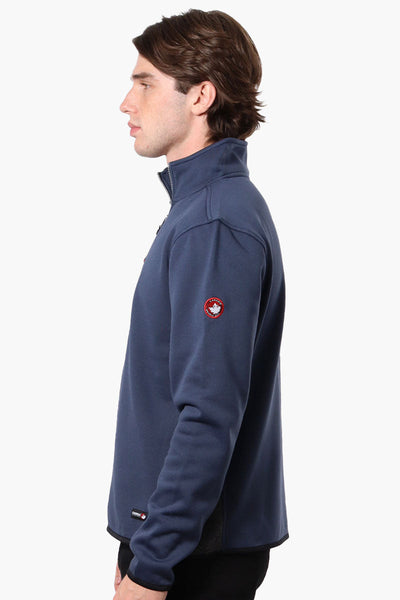 Canada Weather Gear Solid Half Zip Sweatshirt - Navy - Mens Hoodies & Sweatshirts - Canada Weather Gear