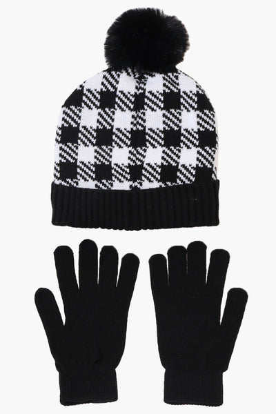 Canada Weather Gear Gloves Pom Pom Hat Set - White - Womens Hats - Canada Weather Gear