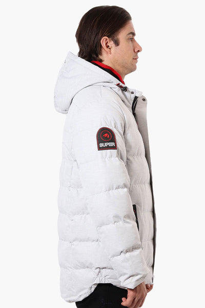 Super Triple Goose Knit Collar Bubble Bomber Jacket - White - Mens Bomber Jackets - Canada Weather Gear