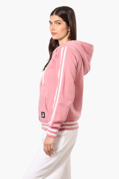 Canada Weather Gear Hooded Sherpa Lined Lightweight Jacket - Pink - Womens Lightweight Jackets - Canada Weather Gear