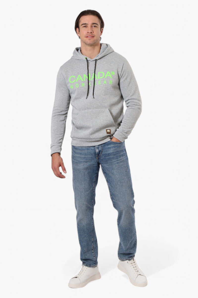 Canada Work Gear Solid Logo Print Hoodie - Grey - Mens Hoodies & Sweatshirts - Canada Weather Gear