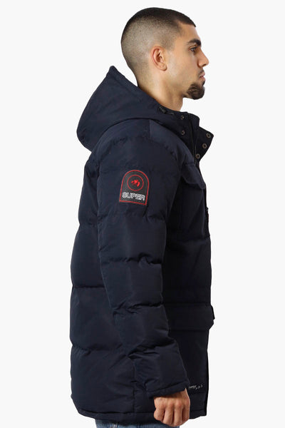 Super Triple Goose 4 Pocket Sherpa Lined Parka Jacket - Navy - Mens Parka Jackets - Canada Weather Gear