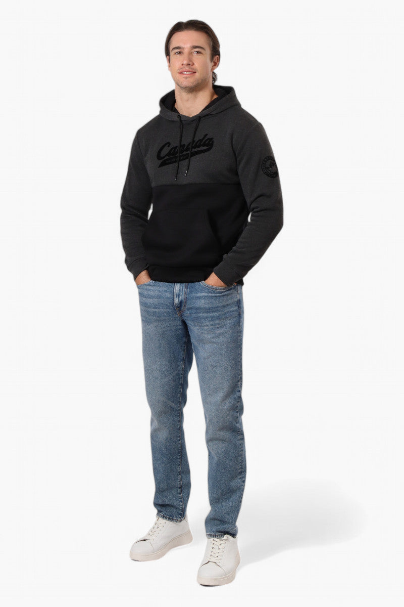 Canada Weather Gear Colour Block Chest Logo Hoodie - Black - Mens Hoodies & Sweatshirts - Canada Weather Gear