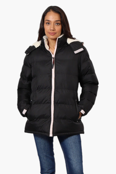 Canada Weather Gear Solid Bubble Bomber Jacket - Black - Womens Bomber Jackets - Canada Weather Gear