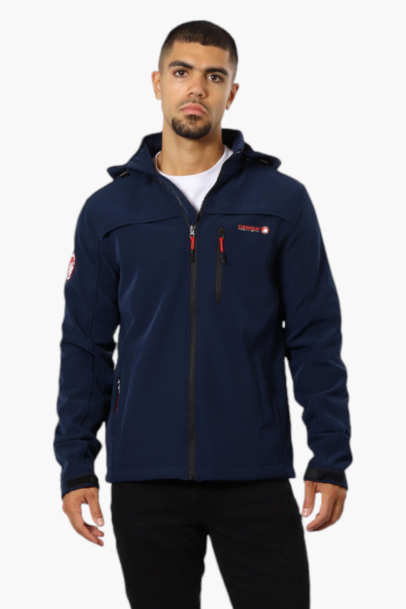 Canada Weather Gear Hooded Fleece Lined Lightweight Jacket - Navy - Mens Lightweight Jackets - Canada Weather Gear