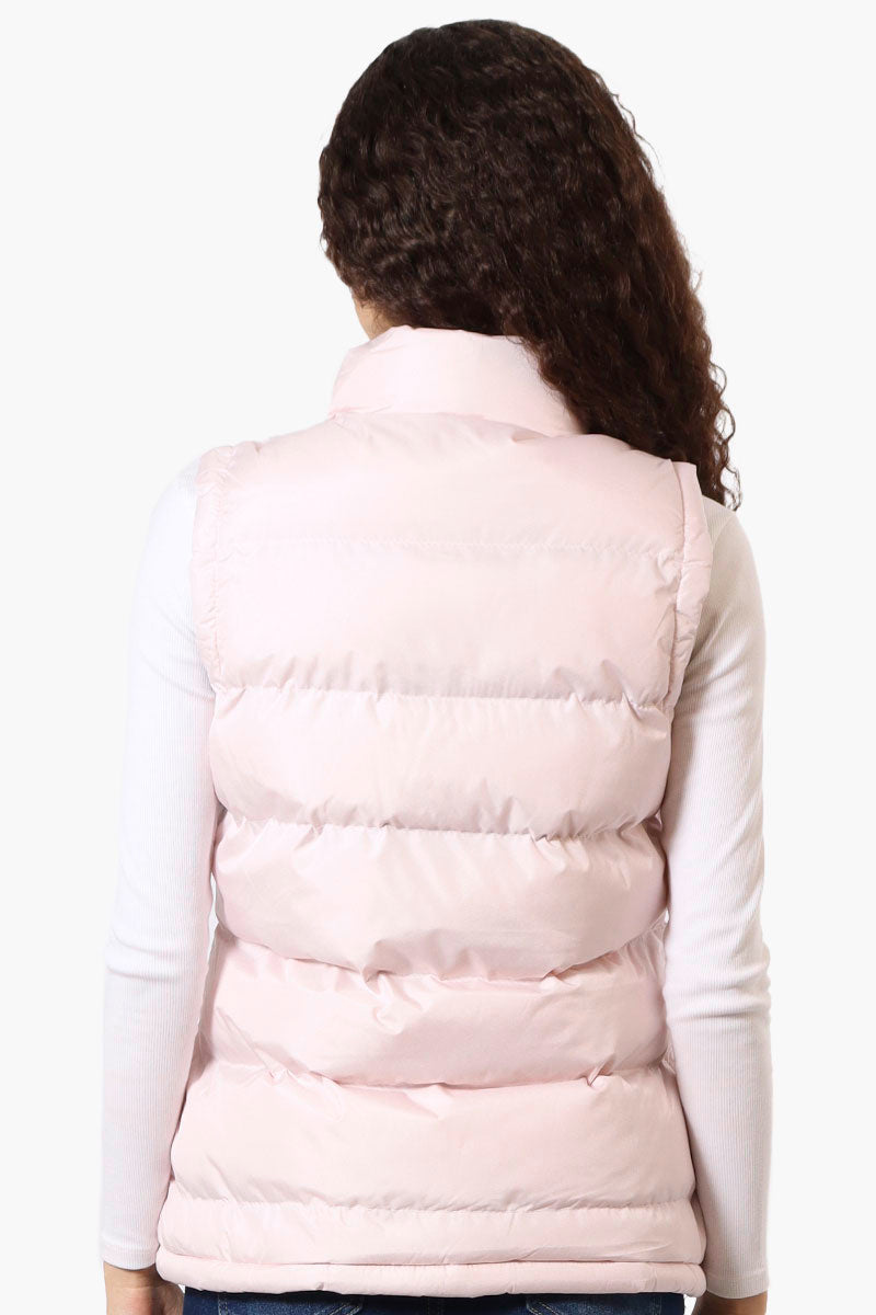 Canada Weather Gear Fleece Lined Collar Bubble Vest - Pink - Womens Vests - Canada Weather Gear