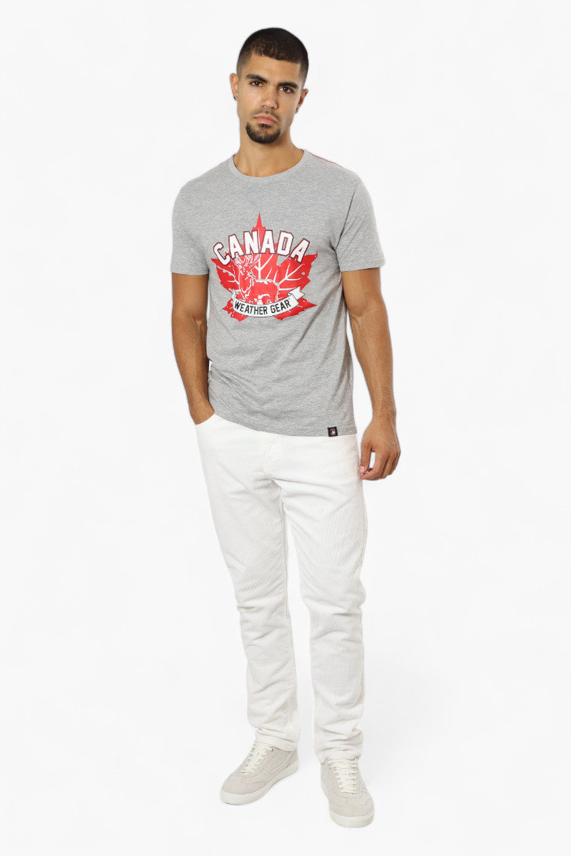 Canada Weather Gear Moose Print Tee - Grey - Mens Tees & Tank Tops - Canada Weather Gear