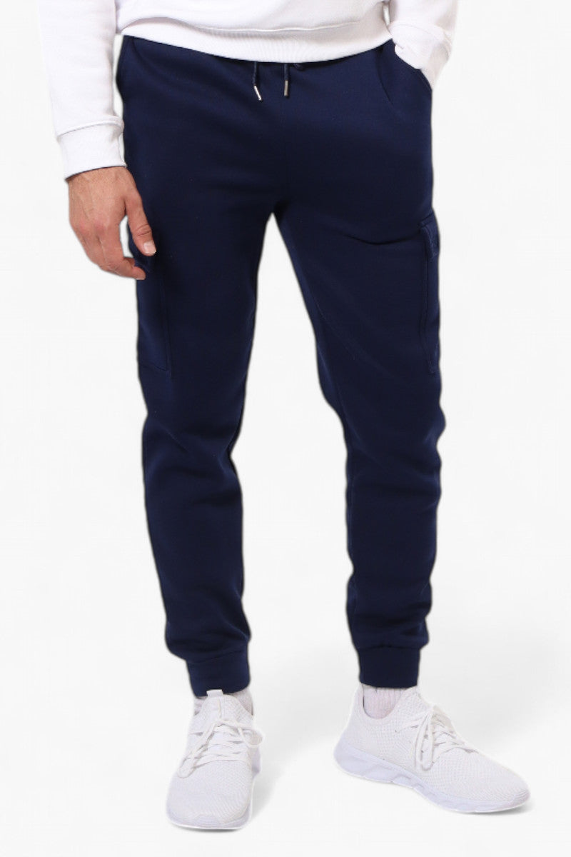 Canada Weather Gear Tie Waist Cargo Joggers - Navy - Mens Joggers & Sweatpants - Canada Weather Gear