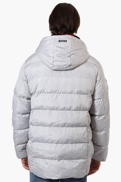 Super Triple Goose Knit Collar Bubble Bomber Jacket - Grey - Mens Bomber Jackets - Canada Weather Gear