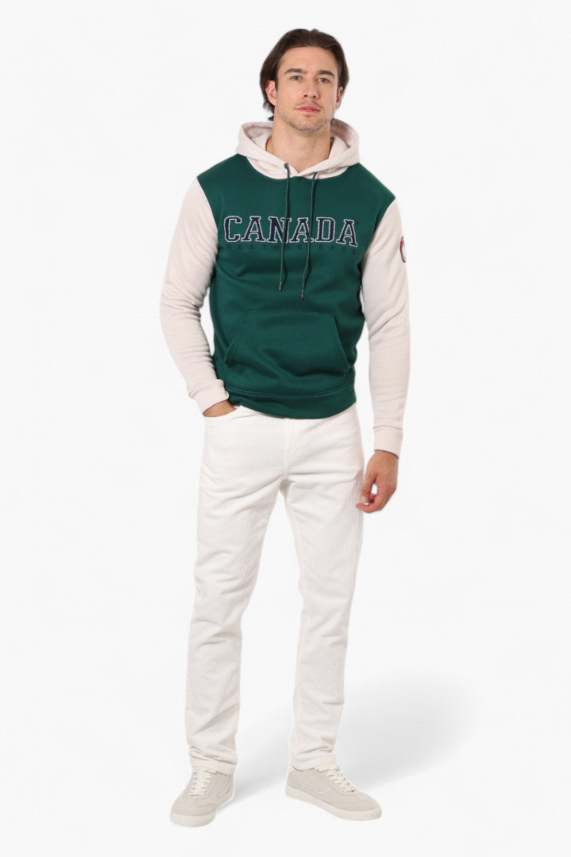 Canada Weather Gear Colour Block Hoodie - Green - Mens Hoodies & Sweatshirts - Canada Weather Gear