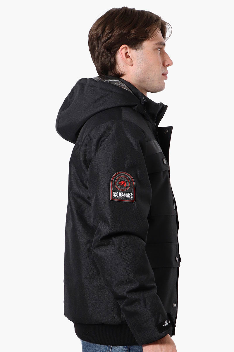 Super Triple Goose Heat Retention Lining Bomber Jacket - Black - Mens Bomber Jackets - Canada Weather Gear