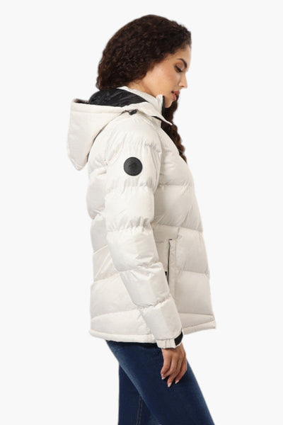 Canada Weather Gear Solid Bubble Bomber Jacket - White - Womens Bomber Jackets - Canada Weather Gear