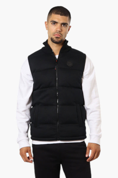 Canada Weather Gear Solid Sweater Knit Puffer Vest - Black - Mens Vests - Canada Weather Gear