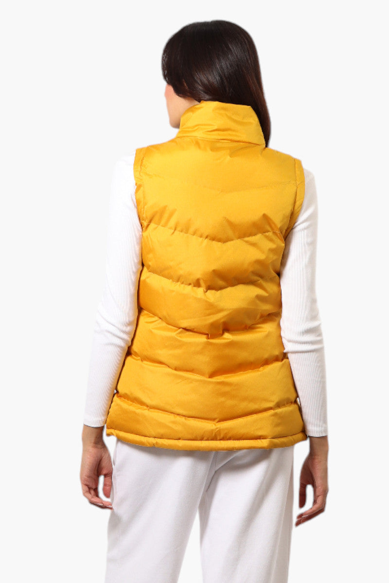 Canada Weather Gear Solid Bubble Vest - Mustard - Womens Vests - Canada Weather Gear