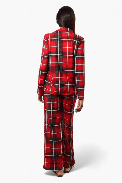 Canada Weather Gear Plaid Wide Leg Pajama Pants - Red - Womens Pajamas - Canada Weather Gear