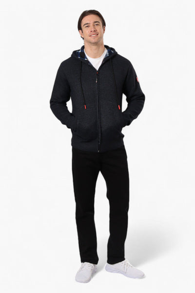 Canada Weather Gear Fleece Lined Hooded Lightweight Jacket - Navy - Mens Lightweight Jackets - Canada Weather Gear