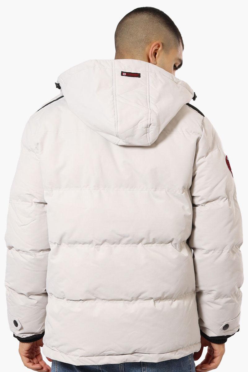 Canada Weather Gear 4 Pocket Bubble Parka Jacket - Stone - Mens Parka Jackets - Canada Weather Gear