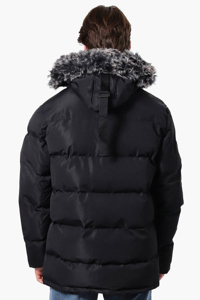 Canada Weather Gear Faux Fur Hood Parka Jacket - Black - Mens Parka Jackets - Canada Weather Gear