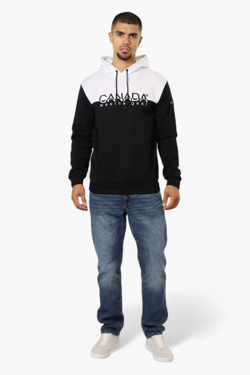 Canada Weather Gear Colour Block Embroidered Logo Hoodie - White - Mens Hoodies & Sweatshirts - Canada Weather Gear